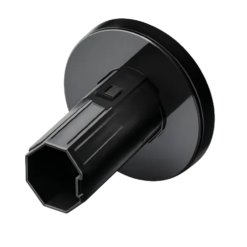 Contera de eje regulable telescópica para persianas de aluminio